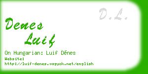 denes luif business card